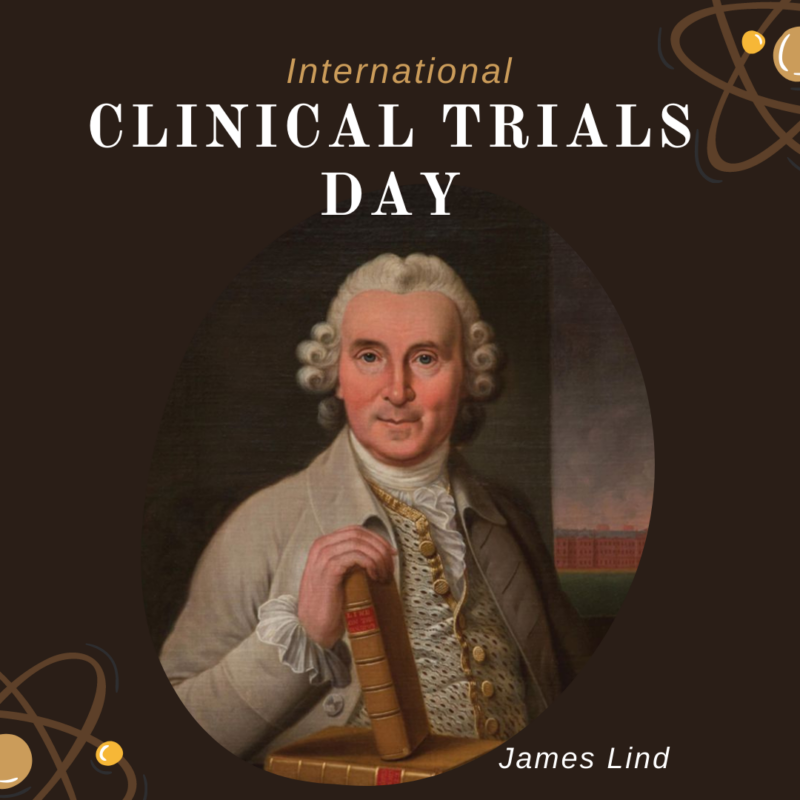 of James Lind and the words International Clinical Trials Day above
