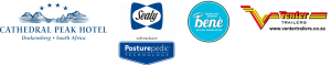 Sponsor Logos Cathedral Peak, Sealy Posturepedic, Bene Water, Venter Trailers