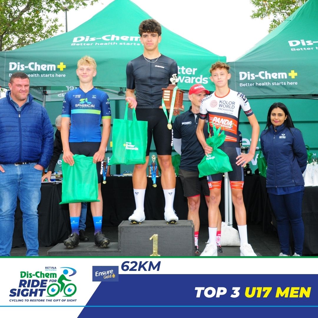 Under 17 Mens winner pictured on Stage