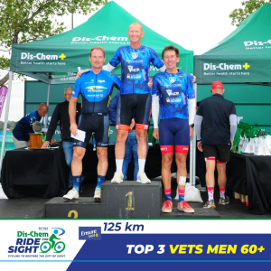 Vets Men 60+ winners pictured on stage